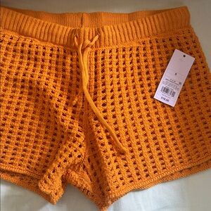 Wild Fable High Waist Orange Knit Shorts